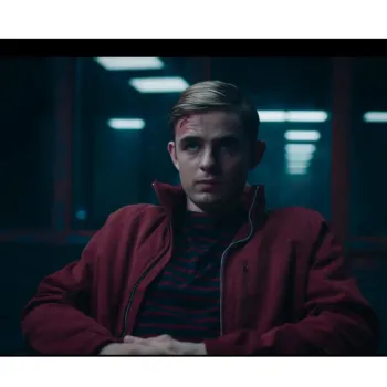 Alex Rider Otto Farrant Bomber Style Red Jacket