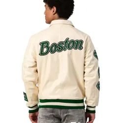 Boston Limited Edition Leather Varsity Jacket
