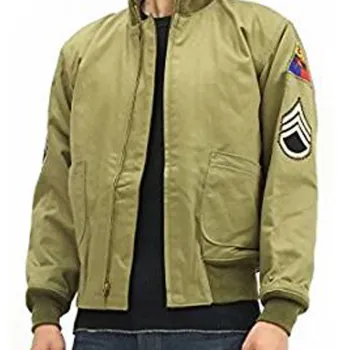 Brad Pitt Fury Wardaddy Military Jacket