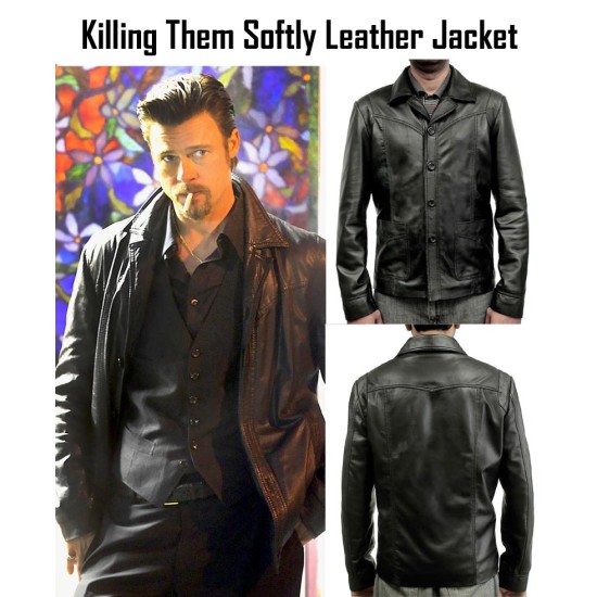 Killing Them Softly Film Brad Pitt Leather Jacket