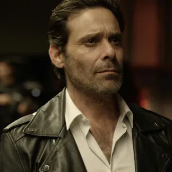 Break Even James Callis Black Leather Jacket