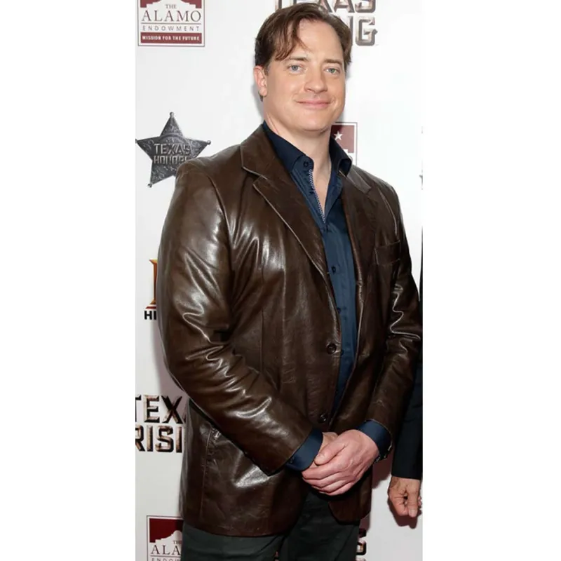 Brendan Fraser Dark Brown Leather Jacket Brendan Fraser Dark Brown Leather Jacket