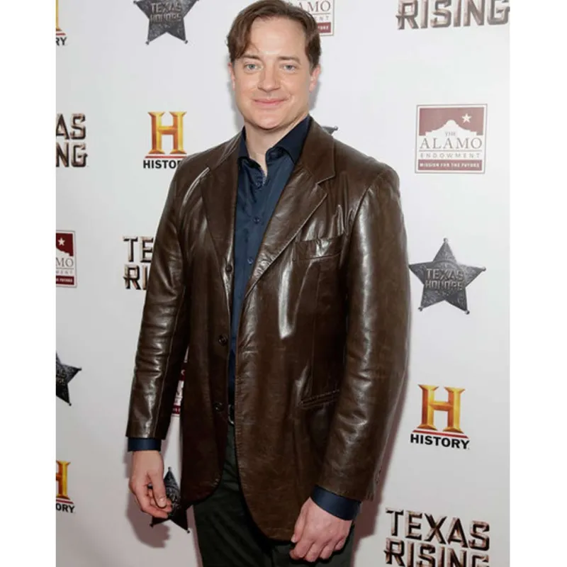 Brendan Fraser Dark Brown Leather Jacket Brendan Fraser Dark Brown Leather Jacket