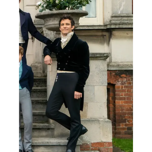 Bridgerton S02 Anthony Velvet Black Tailcoat Bridgerton S02 Anthony Velvet Black Tailcoat