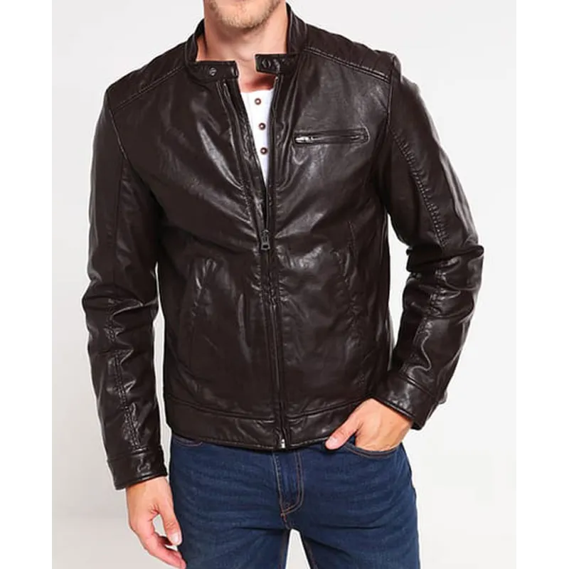 Men's Brownsville Brown Leather Jacket Men's Brownsville Brown Leather Jacket
