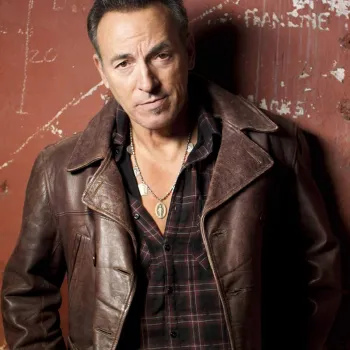 Bruce Springsteen Brown Leather Coat