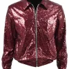 Bruno Mars Brothers Red Sequins Jacket Bruno Mars Brothers Red Sequins Jacket