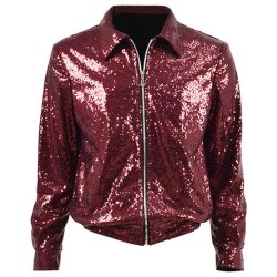 Bruno Mars Brothers Red Sequins Jacket