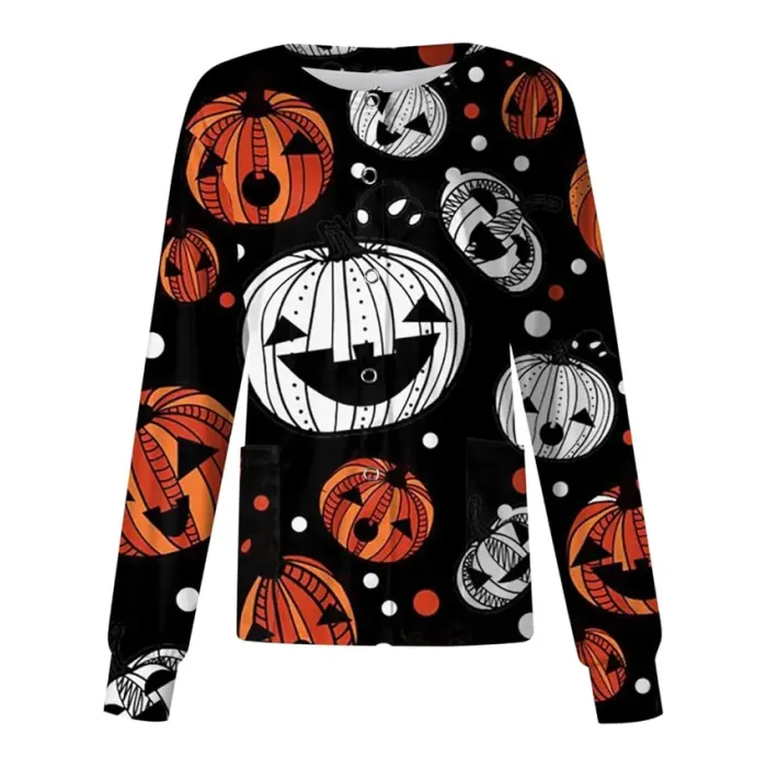 Bubble into Trouble Halloween Scrub Jacket