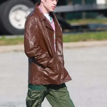 Bupkis 2023 Pete Davidson Brown Jacket