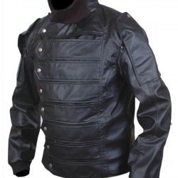 Captain America The Winter Soldier Bucky Barnes Leather Jacket