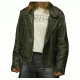 Brie Larson Green Leather Jacket
