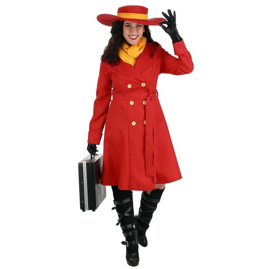 Carmen Sandiego Iconic Red Trench Coat