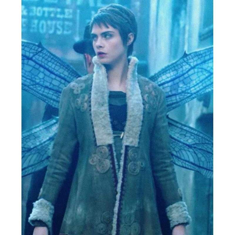Carnival Row Cara Delevingne Shearling Coat Carnival Row Cara Delevingne Shearling Coat