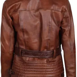 Cassandra Shearling Leather Brown Jacket