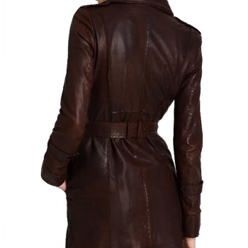 Kate Beckett Castle Stana Katic Belted Leather Jacket