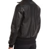 Men's Casual Snap Tab Collar Black Bomber Jacket Men's Casual Snap Tab Collar Black Bomber Jacket