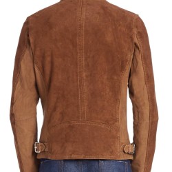 Men's Casual Wear Brown Suede Leather Jacket