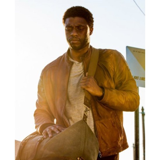Chadwick Boseman Message From The King Brown Leather Jacket