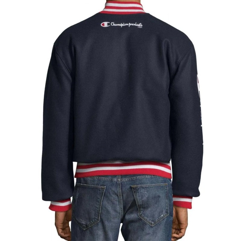 Champion Exclusive Life Blue Varsity Jacket Champion Exclusive Life Blue Varsity Jacket