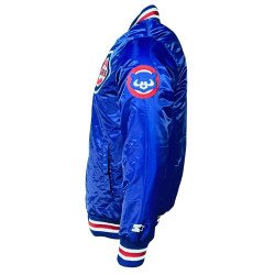 Chicago Cubs Blue Satin Jacket