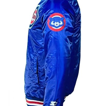 Chicago Cubs Blue Satin Jacket