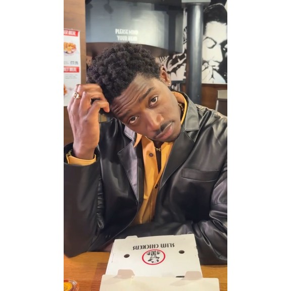 Chicken Shop Date Damson Idris Black Leather Jacket Chicken Shop Date Damson Idris Black Leather Jacket