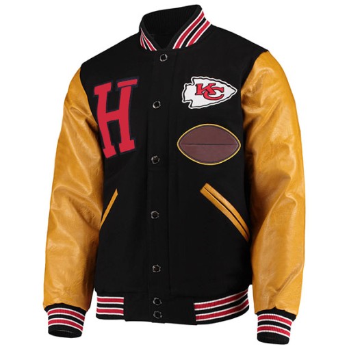 Chiefs Black and Yellow Varsity Jacket Chiefs Black and Yellow Varsity Jacket