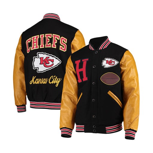 Chiefs Black and Yellow Varsity Jacket Chiefs Black and Yellow Varsity Jacket