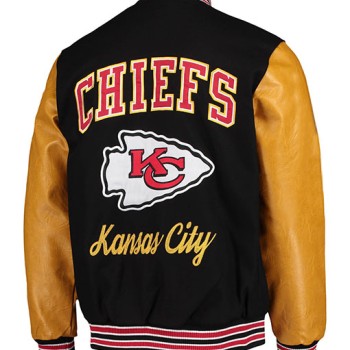 Chiefs Black and Yellow Varsity Jacket