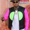 Chris Brown Leather Jacket with Pink Sleeves Chris Brown Leather Jacket with Pink Sleeves