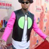 Chris Brown Leather Jacket with Pink Sleeves Chris Brown Leather Jacket with Pink Sleeves