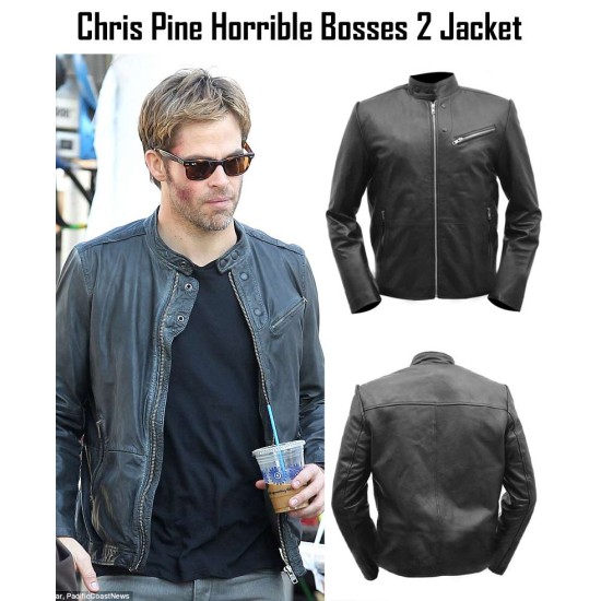 Chris Pine Horrible Bosses 2 Rex Hanson Leather Jacket