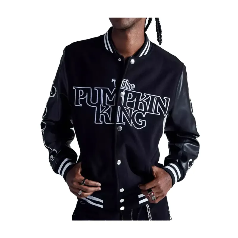 Christmas Jack Pumpkin King Varsity Jacket Christmas Jack Pumpkin King Varsity Jacket