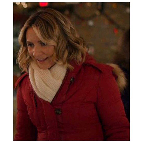 Beverley Mitchell Candy Cane Christmas Hooded Parka