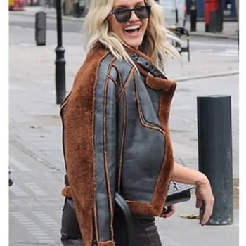 Ashley Roberts Christmas Leather Jacket