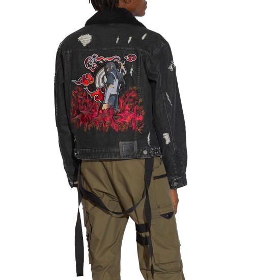 coach michael b jordan naruto denim jacket