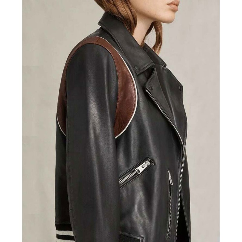 Cobie Smulders Stumptown Biker Black Leather Jacket Cobie Smulders Stumptown Biker Black Leather Jacket
