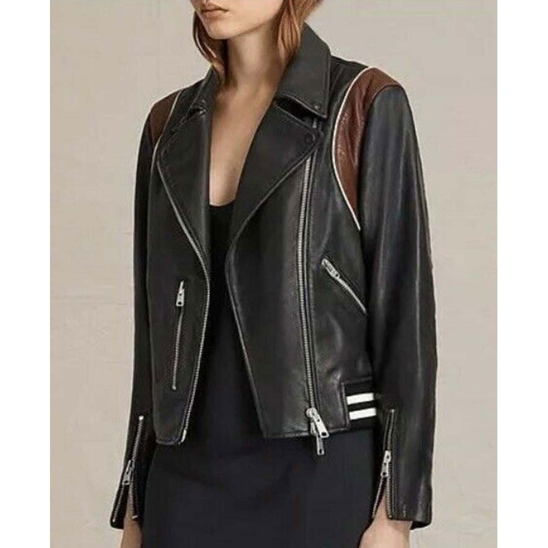 Cobie Smulders Stumptown Biker Black Leather Jacket Cobie Smulders Stumptown Biker Black Leather Jacket