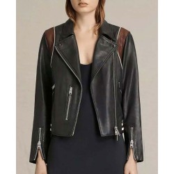Cobie Smulders Stumptown Biker Black Leather Jacket
