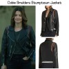 Cobie Smulders Stumptown Biker Black Leather Jacket