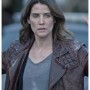 Cobie Smulders Stumptown Burgundy Leather Jacket
