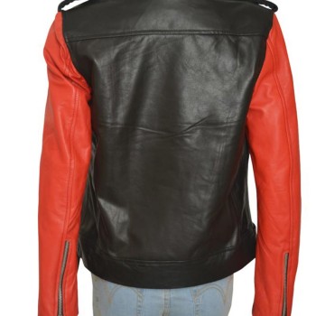 Hailey Baldwin Collarless Belted Leather Jacket