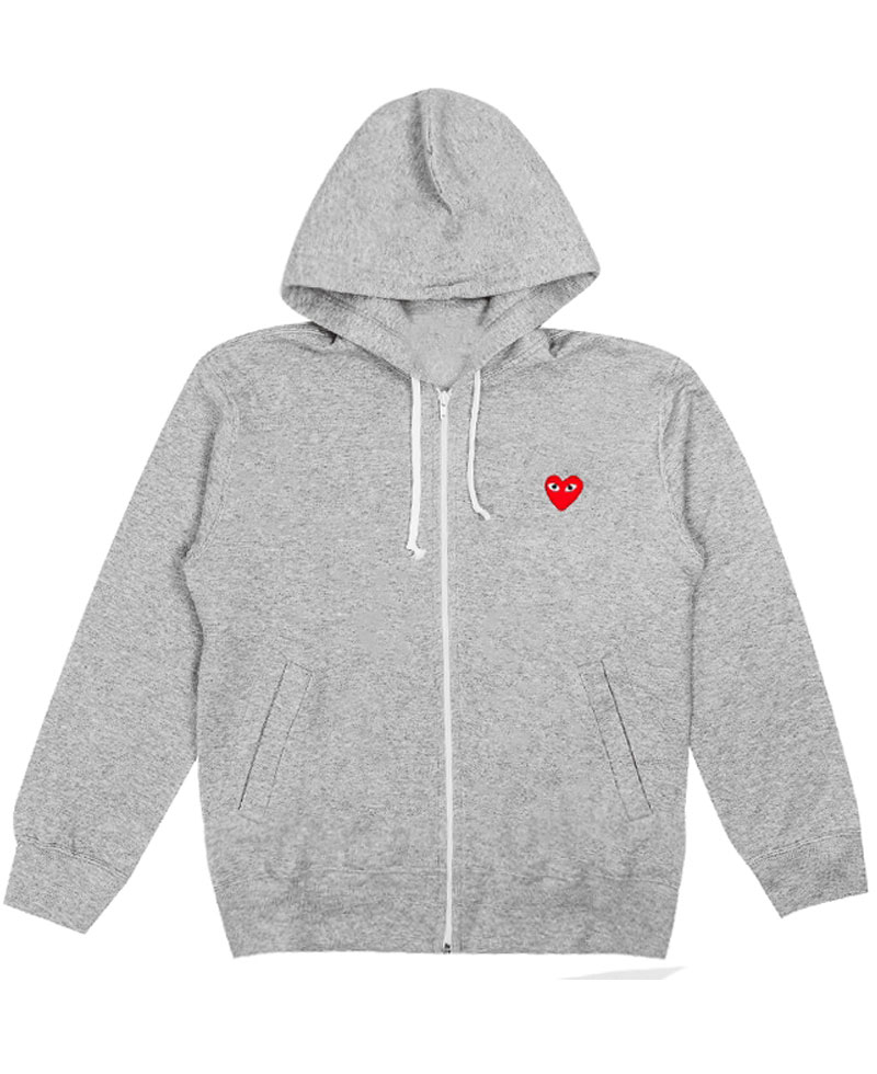 Comme des Garcons Play Red Heart Hoodie Black Men's - US