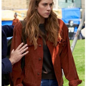 Perry Mattfeld In The Dark Corduroy Jacket