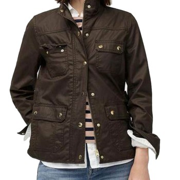 Christina Hendricks Good Girls Brown Cotton Jacket