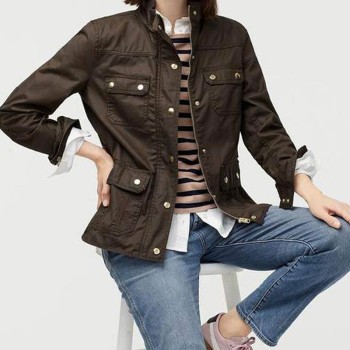 Christina Hendricks Good Girls Brown Cotton Jacket