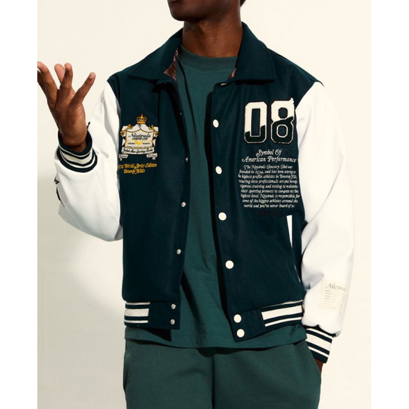 Neutrals Country Club 08 Varsity Jacket Neutrals Country Club 08 Varsity Jacket