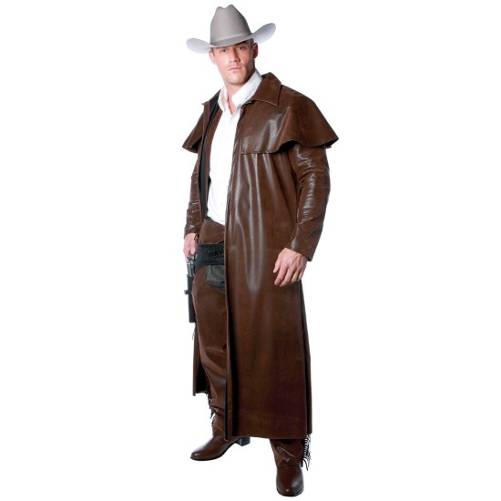 Cowboy Duster Costume Leather Coat