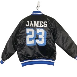 Crenshaw James 23 Varsity Black Jacket